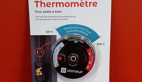 Thermomètre magnétique pour poêle à bois Leroy Merlin