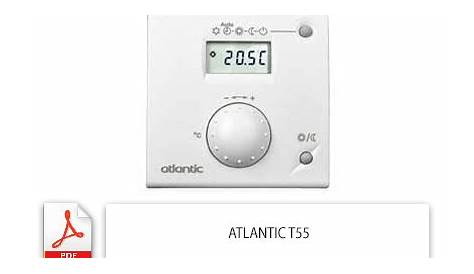 Thermostat Dambiance Atlantic T55 THERMOSTAT D'AMBIANCE POUR ACCU TRADI 2 ELECTRONIQUE