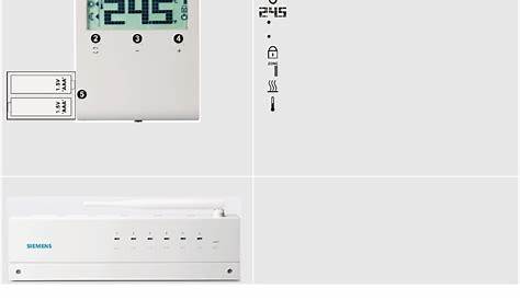 Thermostat Siemens Rdd100 Mode Demploi SIEMENS D'ambiance Programmable Hebdo