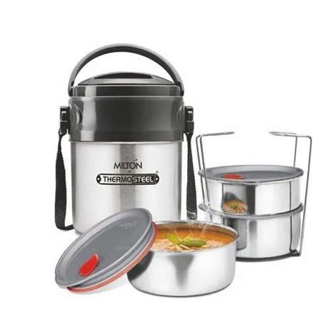 Milton Black Legend 3 Container Thermosteel Lunch Box Buy Online at