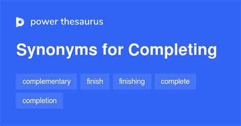 Thesaurus And Completing