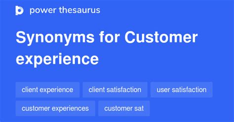 Thesaurus Customer Experience
