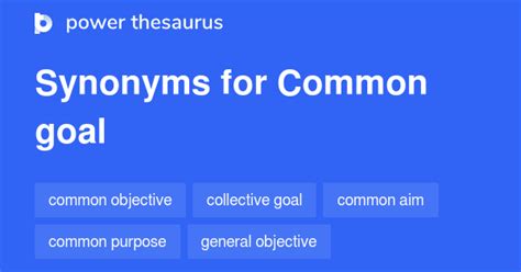 Thesaurus For Common Goal