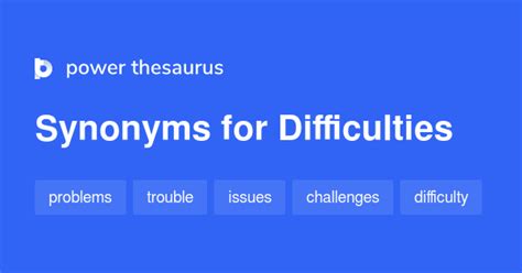 Thesaurus For Difficulties