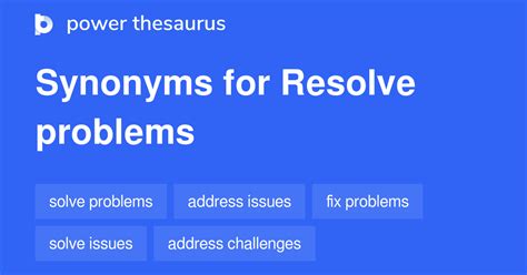 Thesaurus For Resolve