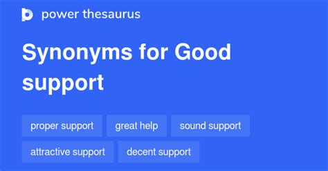 Thesaurus Good Support