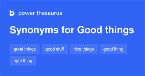 Thesaurus Good Things