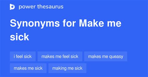 Thesaurus Make Sick