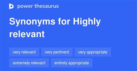 Thesaurus More Relevant