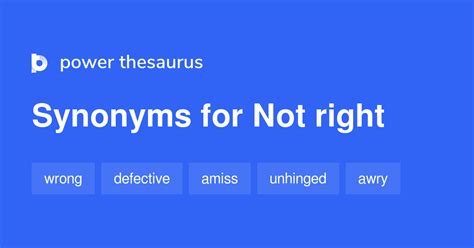 Thesaurus Not Right