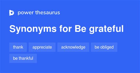 Thesaurus Of Grateful Words