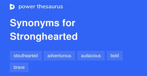 Thesaurus Strong Hearted