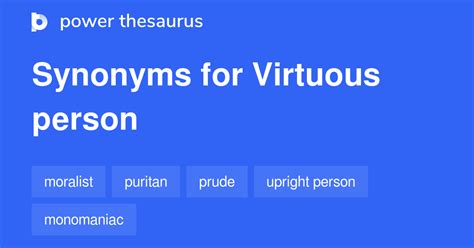 Thesaurus Words For Virtuous