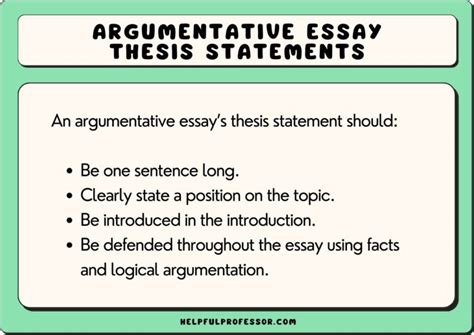 thesis statement example non argumentative essay