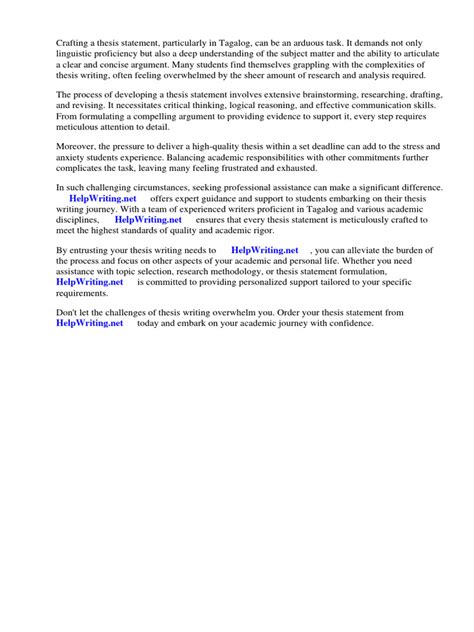 thesis statement example tagalog pdf
