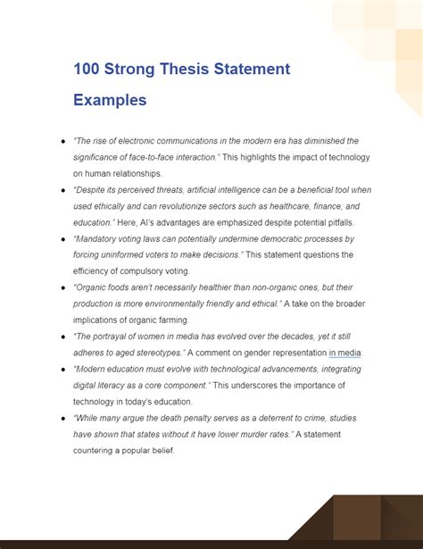 thesis statement examples for essays pdf