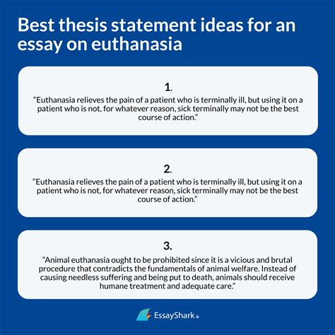 thesis statement for euthanasia debate