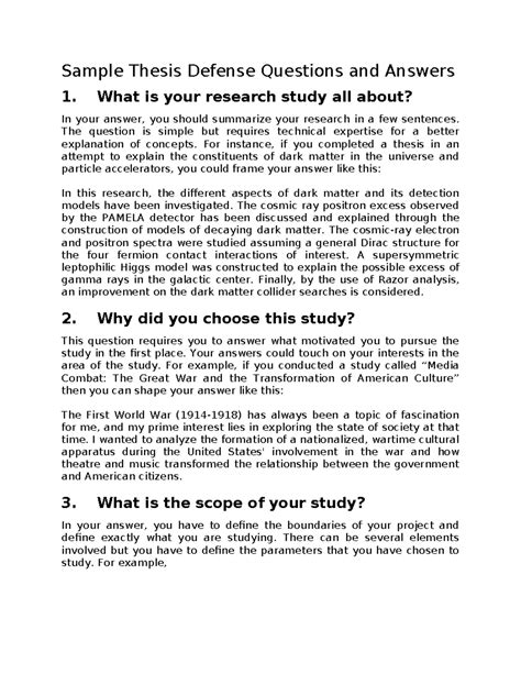 thesis statement questions and answers