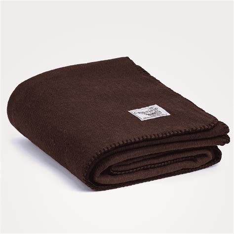 Thick Wool Blanket Brown