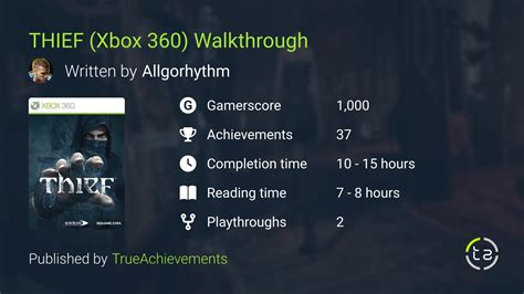 Thief Xbox Walkthrough