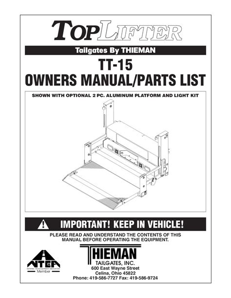 thieman tailgates parts