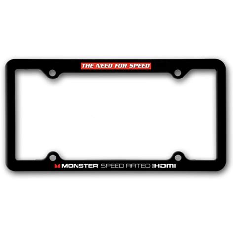 thin black license plate frame