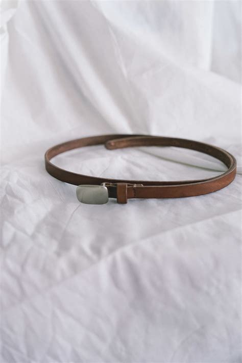 thin brown belt