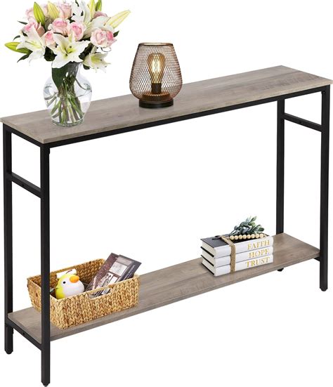Thin Console Table Grey