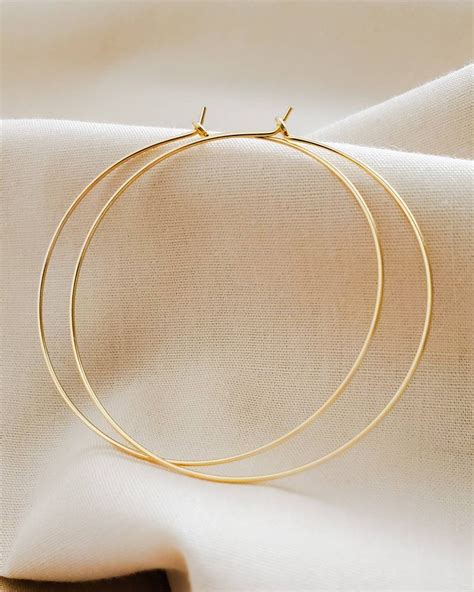 Thin Gold Hoops