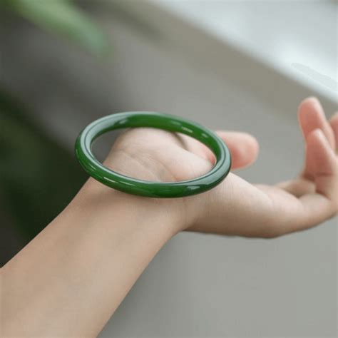 Thin Jade Bangle Bracelet