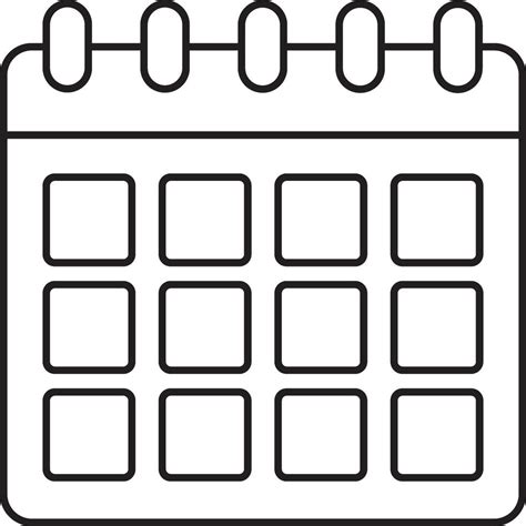 Thin Line Calendar Icon