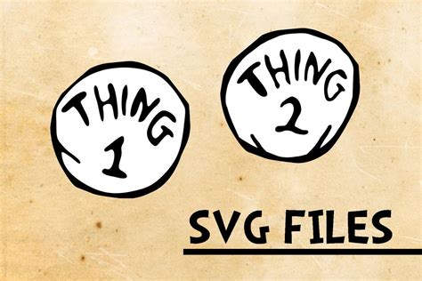 Thing 1 and Thing 2 Svg Png Jpg Friends SVG SVG for Cricut Etsy