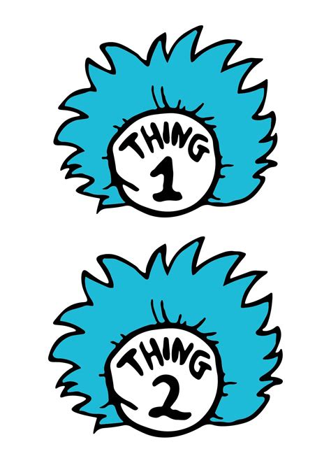 Dr Seuss Thing 1 And Thing 2 Book Free download on ClipArtMag