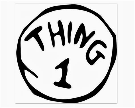 Thing 1 Printable Decal
