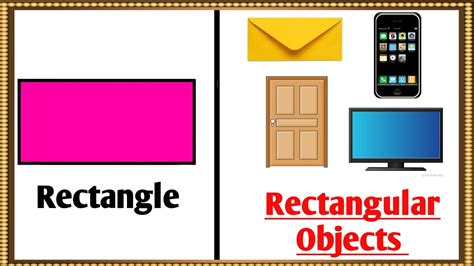 Identifying Rectangular Shapes Math Worksheets