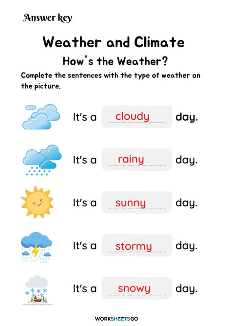 things that affect weather and climate worksheet answer key