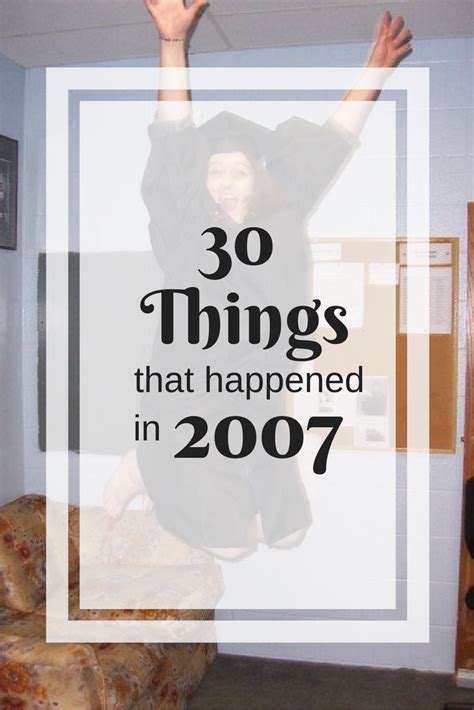 things that happened in 2007