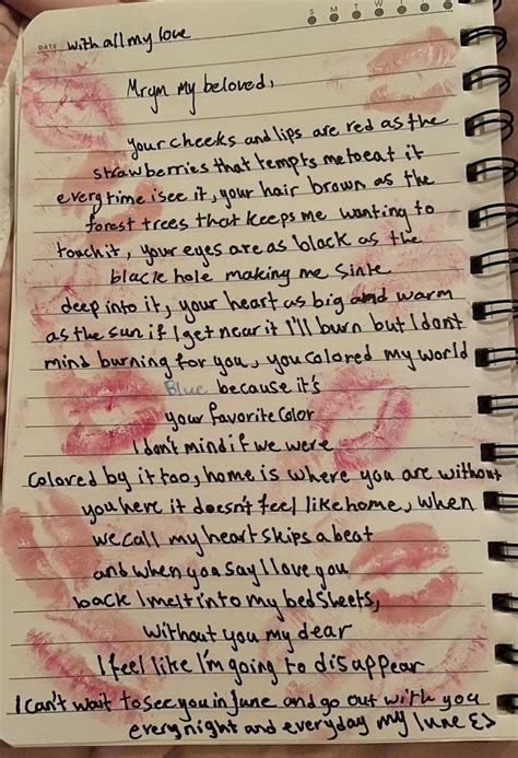 things to include in a love note
