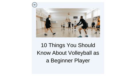 things to know about volleyball