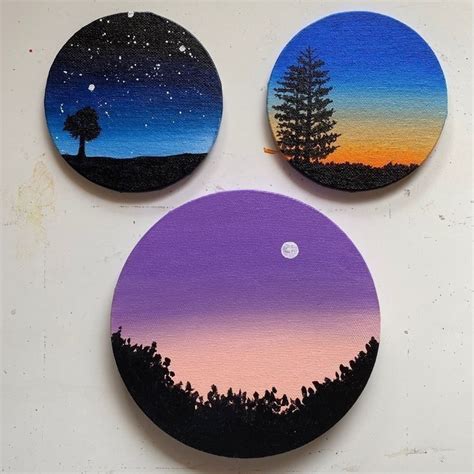 things to paint on a circle canvas easy