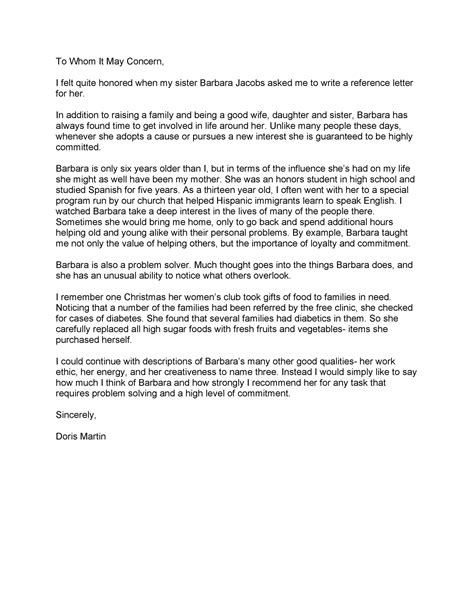 things to say in a character reference letter