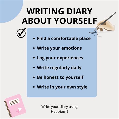 things to write about yourself in a diary