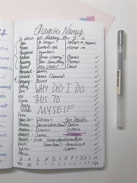 things to write down in your notebook
