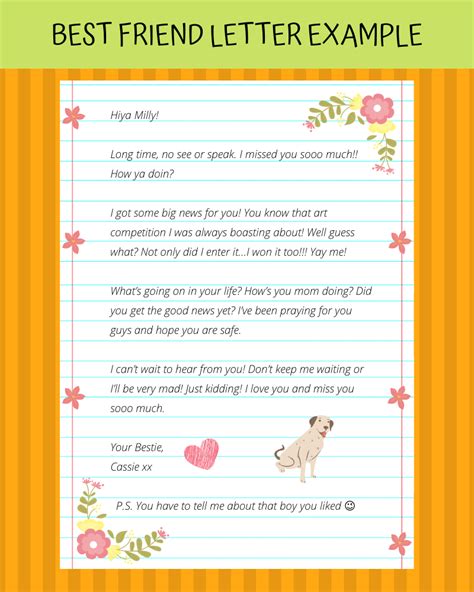 things to write in a letter to a friend