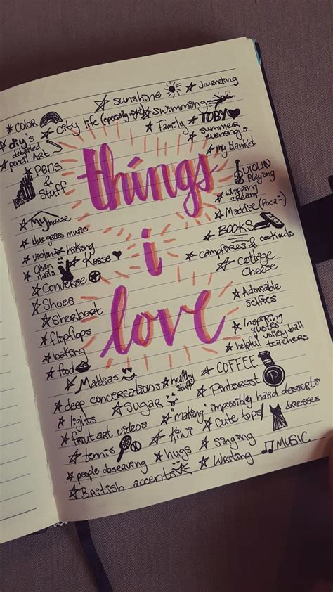 Things To Write In A Love Journal