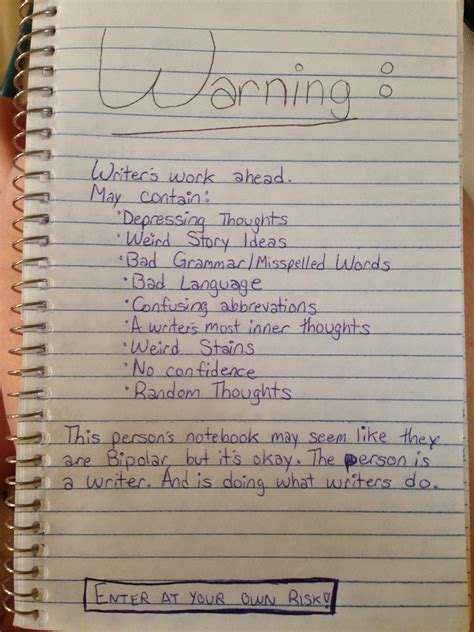 things to write in a notebook for kids