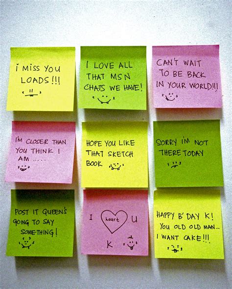 things to write on post it notes