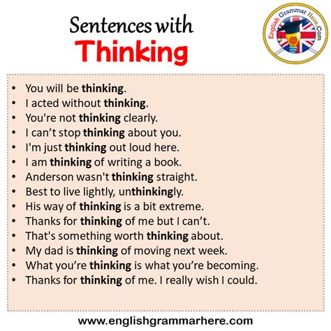 think in a sentence examples