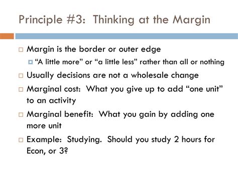 thinking at the margin definition
