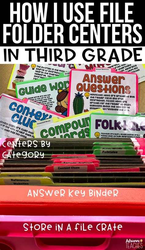 Third Grade File Folder Printables